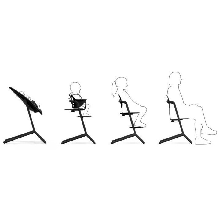 CYBEX - Chaise Haute Evolutive et Réglable Lemo 2 - Stunning Black