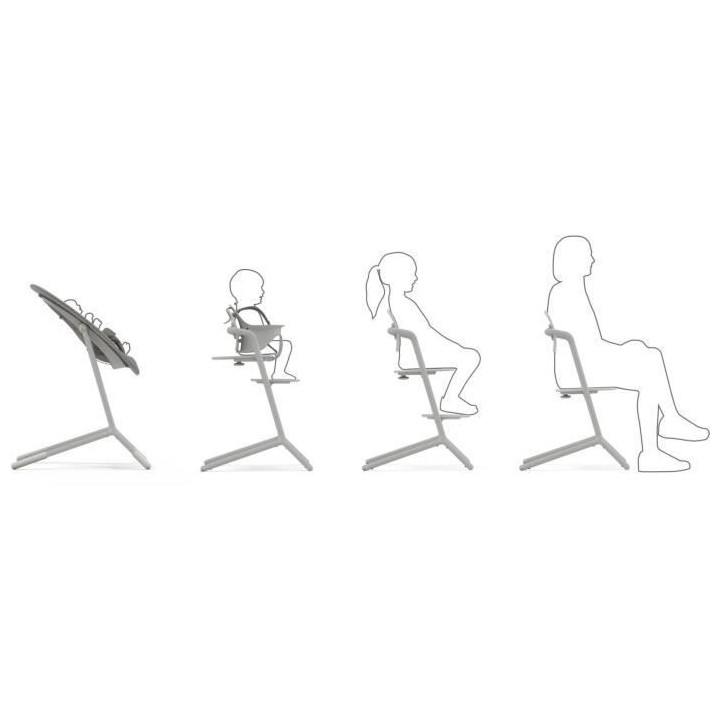 Chaise Haute Evolutive et Réglable Lemo 2 - CYBEX - Suede Grey