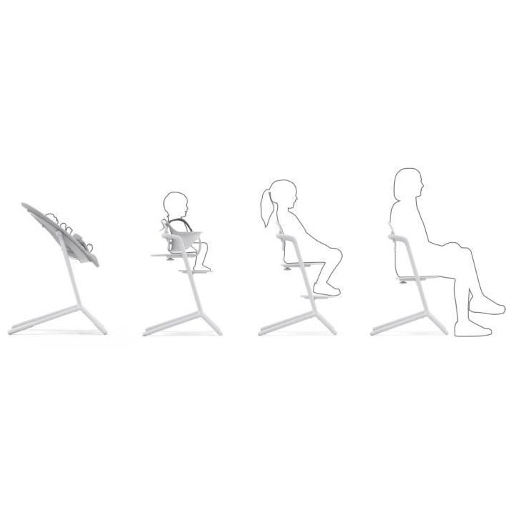Chaise Haute Evolutive et Réglable Lemo 2 - CYBEX - All White