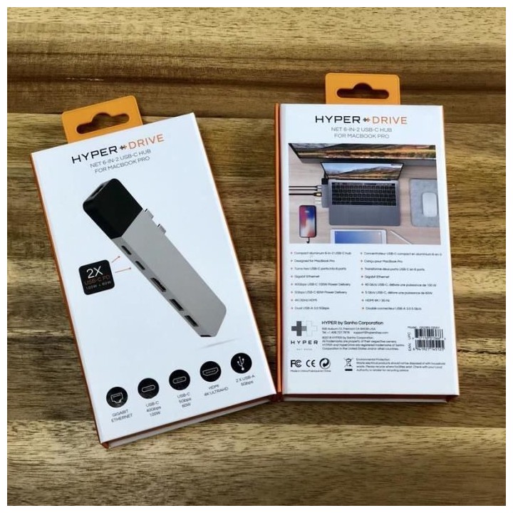 HYPER NET Hub USB-C MacBookPro - Gris