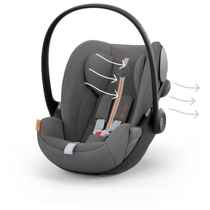 Coque Auto bébé Cloud G CYBEX i-Size - Inclinable - Tissu respirant