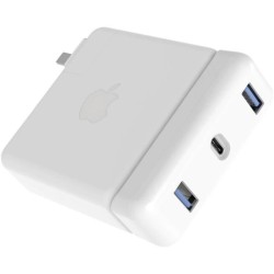 HYPER Hub USB-C HyperDrive 61 W pour adaptateur secteur 13 MacBook Pro 61 W - Ports : USB-C - 2 x USB-A 5 Gbit / s