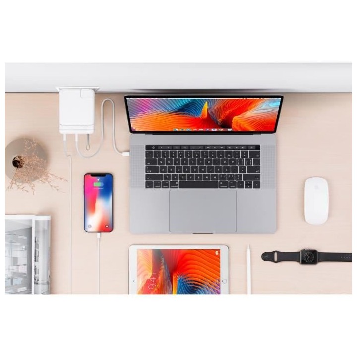 HYPER Hub USB-C HyperDrive 87 W pour adaptateur secteur 15 MacBook Pro