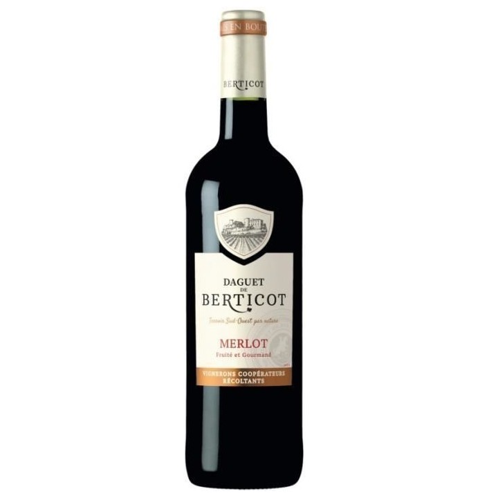 Daguet de Berticot Atlantique Merlot - Vin rouge de Bordeaux