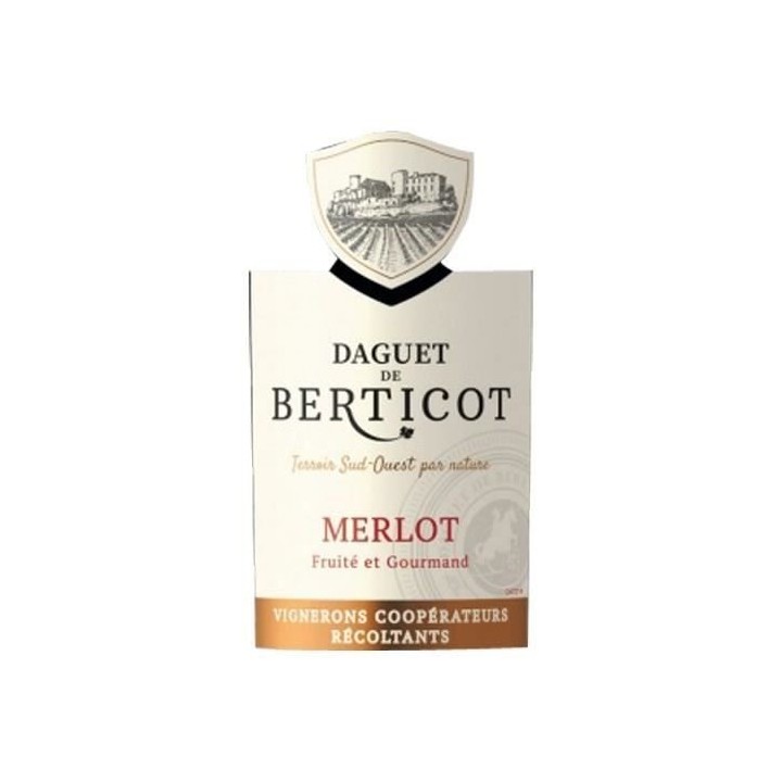 Daguet de Berticot Atlantique Merlot - Vin rouge de Bordeaux