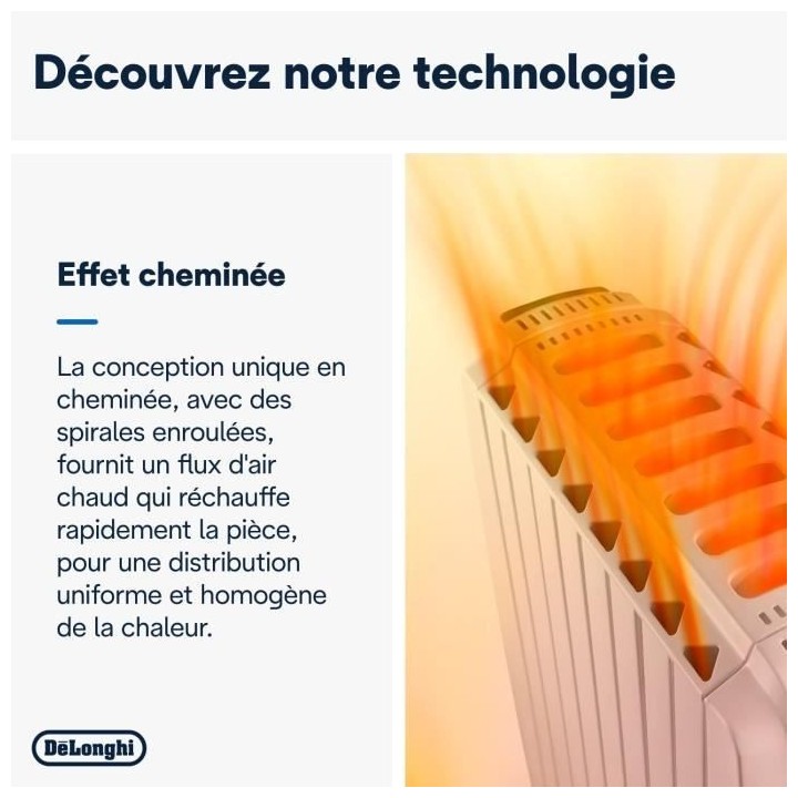 Radiateur bain d'huille Dragon4 DELONGHI - 1500W - 3 allures de chauff