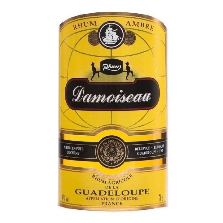 Rhum Damoiseau - Rhum ambré agricole - Guadeloupe - 40%vol - 70cl