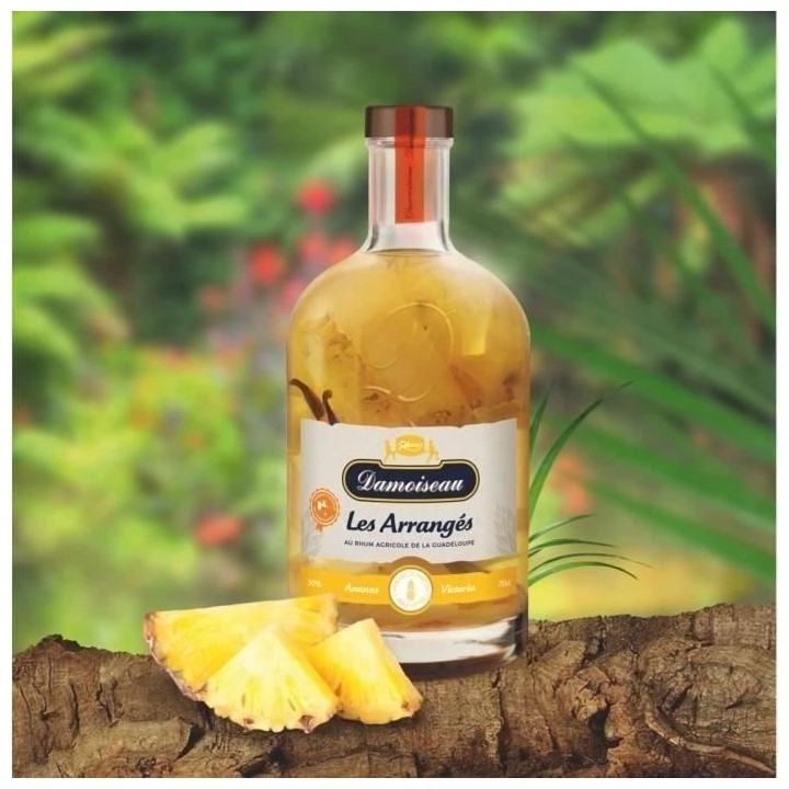 Rhum Damoiseau - Les Arrangés Ananas Vanille - Rhum agricole - Guadel