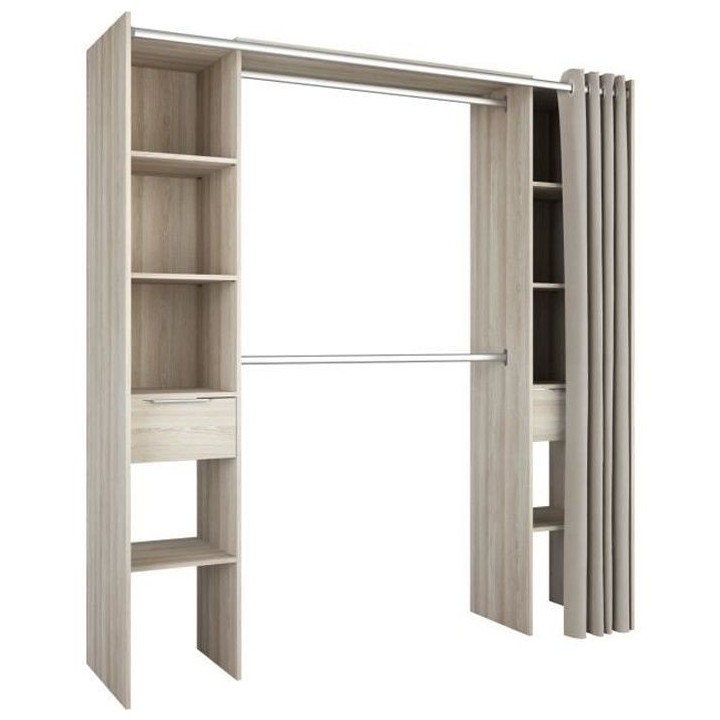 DEMEYERE Kit dressing 2 colonnes + 2 penderies + 2 tiroirs - Décor Ch