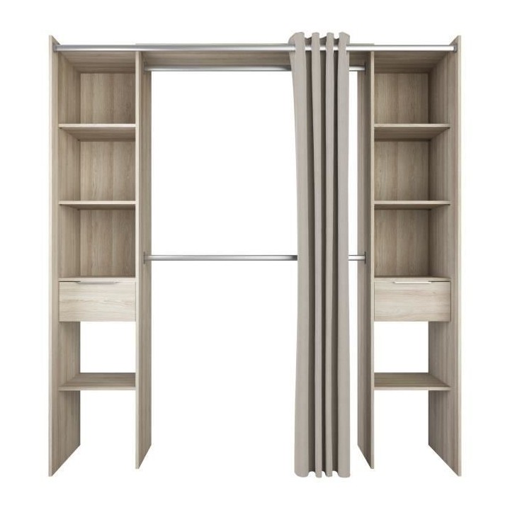 DEMEYERE Kit dressing 2 colonnes + 2 penderies + 2 tiroirs - Décor Ch