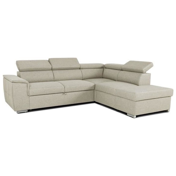 Canapé d'angle convertible réversible avec coffre - 5 places - DAYTO