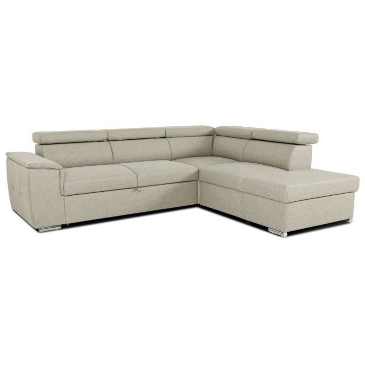 Canapé d'angle convertible réversible avec coffre - 5 places - DAYTO