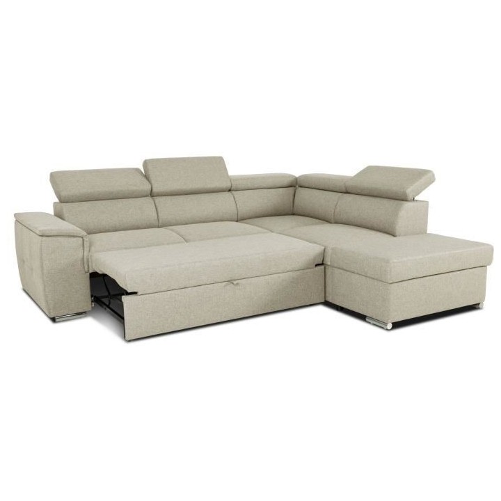 Canapé d'angle convertible réversible avec coffre - 5 places - DAYTO