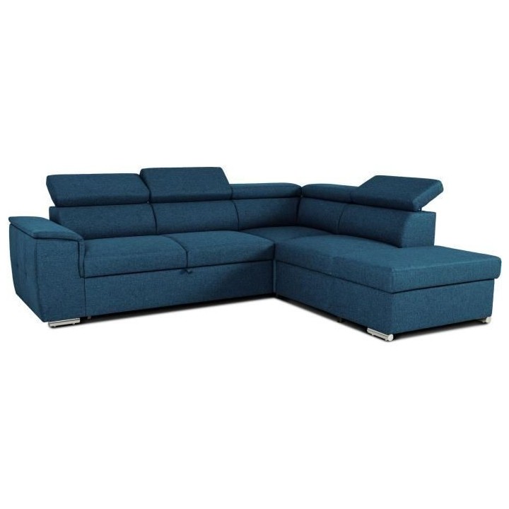 Canapé d'angle convertible réversible avec coffre - 5 places - DAYTO