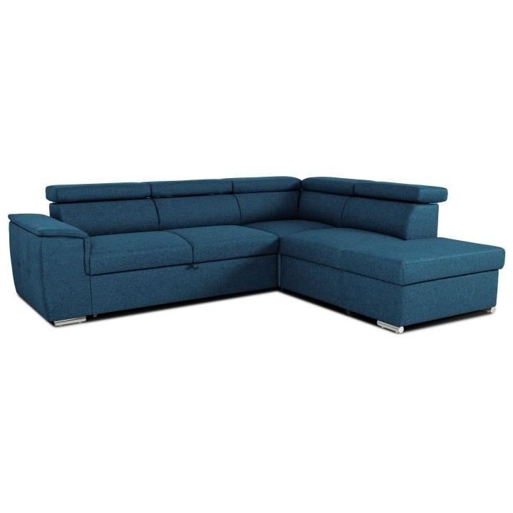 Canapé d'angle convertible réversible avec coffre - 5 places - DAYTO