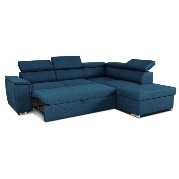 Canapé d'angle convertible réversible avec coffre - 5 places - DAYTO