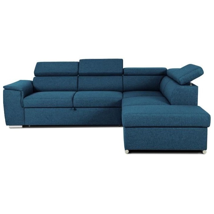 Canapé d'angle convertible réversible avec coffre - 5 places - DAYTO