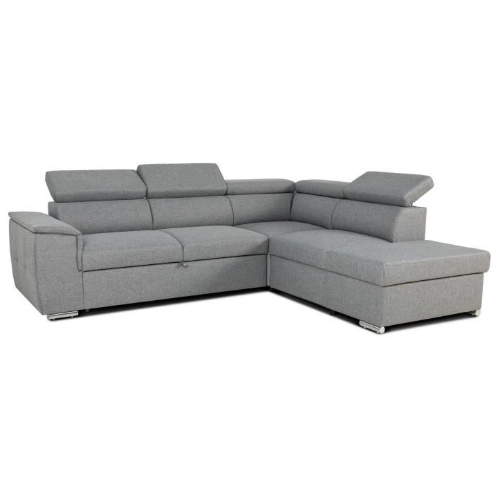 Canapé d'angle convertible réversible avec coffre - 5 places - DAYTO