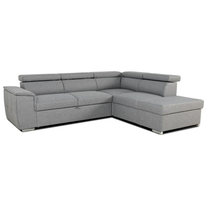 Canapé d'angle convertible réversible avec coffre - 5 places - DAYTO