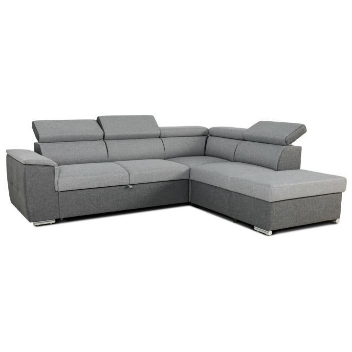 Canapé d'angle convertible réversible avec coffre - 5 places - DAYTO