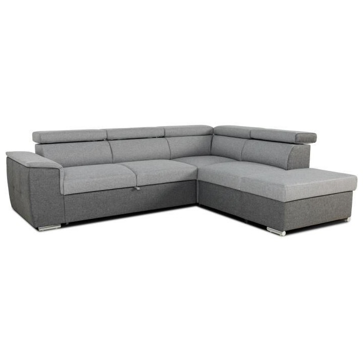 Canapé d'angle convertible réversible avec coffre - 5 places - DAYTO