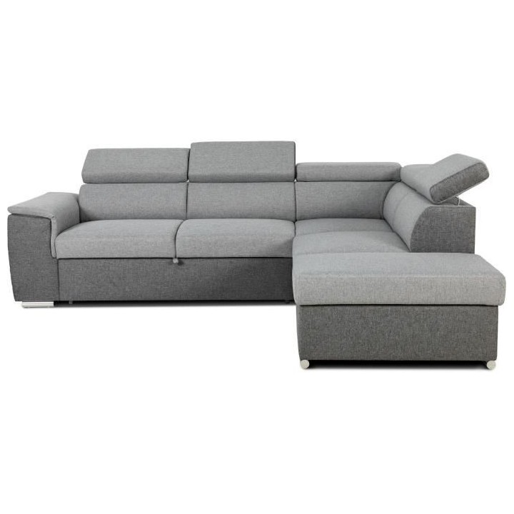 Canapé d'angle convertible réversible avec coffre - 5 places - DAYTO