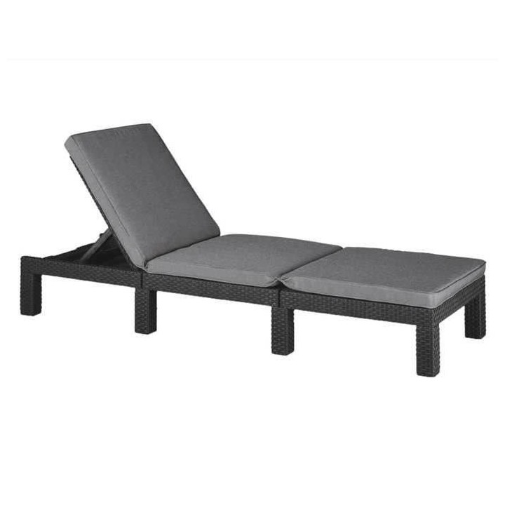 Keter Chaise longue avec coussin Daytona Graphite 441306