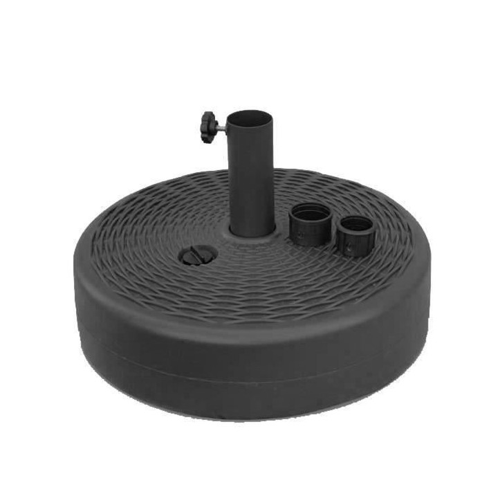 Pied de parasol a lester en plastique - Noir