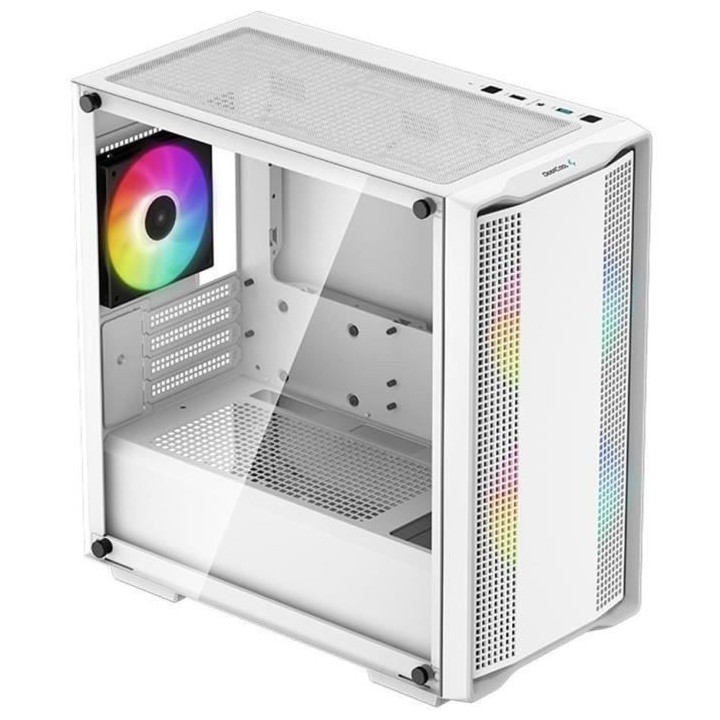 Boitier PC sans alimentation - DEEPCOOL CC360 ARGB (Blanc) - Mini tour