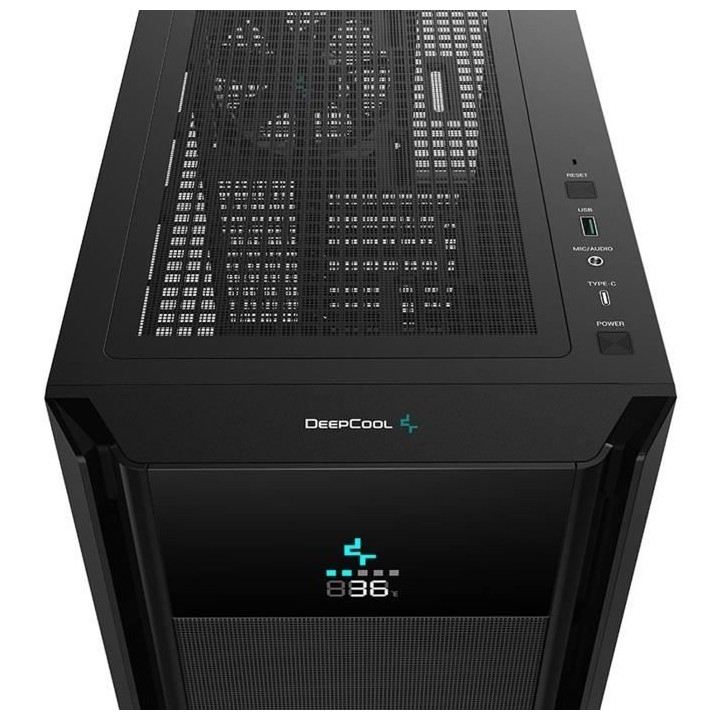 Boitier PC sans alimentation - DEEPCOOL CH510 Mesh Digital (Noir) - Mo