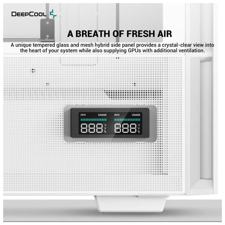 Boitier PC sans alimentation - DEEPCOOL CH560 DIGITAL (Blanc) - Moyen