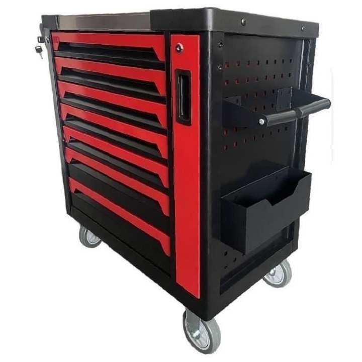 Servante d'atelier - Pleine (166outils) - 7 tiroirs - DEFPRO - Acier -