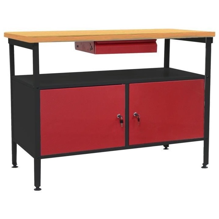 Atelier modulable complet DEFPRO : Etabli + Armoire murale + Panneau