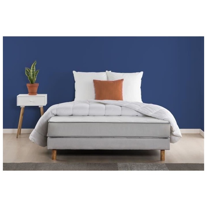 DEKO DREAM ZEN Pack pret a dormir - Matelas + sommier 160x200 + couett