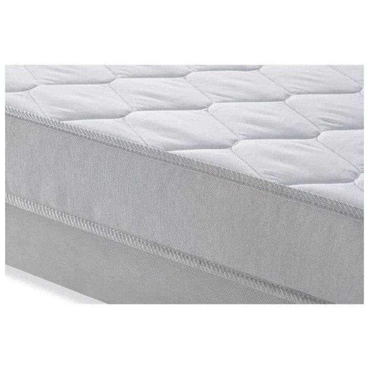 Ensemble Matelas 140x190 cm + Sommier - Mousse - 5 zones - 15 cm - Fer