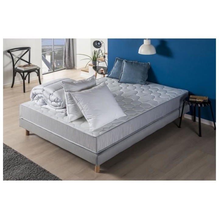 Matelas 140x190 cm + Couette 240x200 cm + 2 oreillers - DEKO DREAM Spr