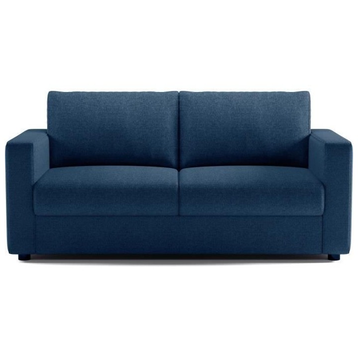 Canapé 3 places - Delta - Tissu Bleu - Convertible semi-express - 190