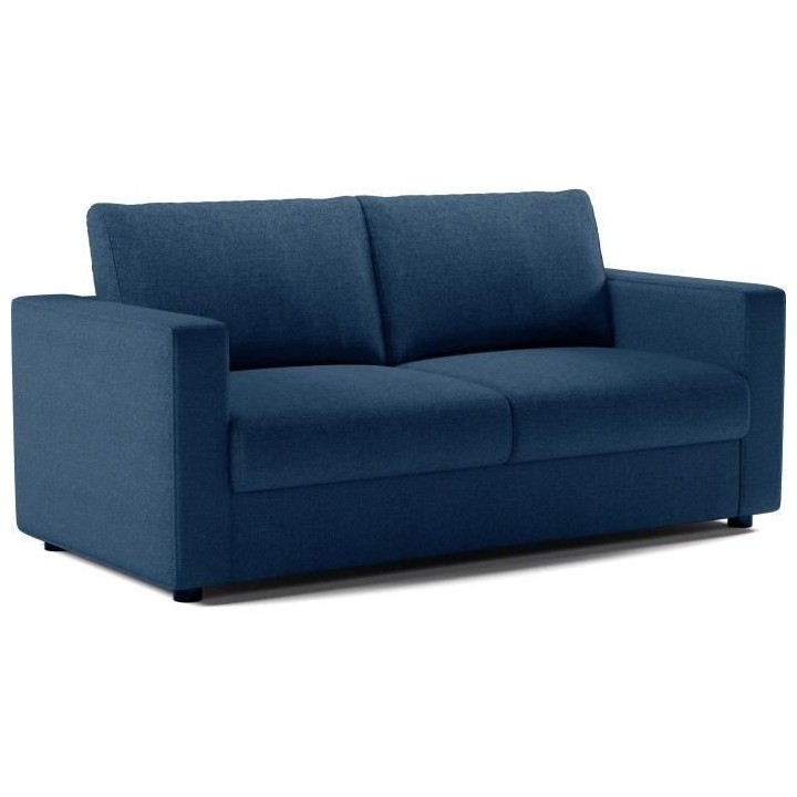 Canapé 3 places - Delta - Tissu Bleu - Convertible semi-express - 190