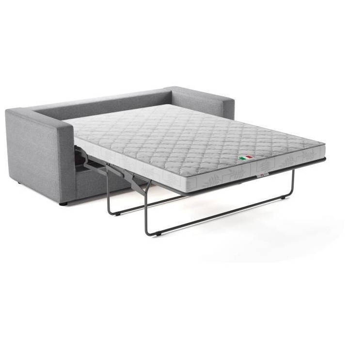 Canapé 3 places - Delta - Tissu Malmo 83 Gris Clair - Convertible sem