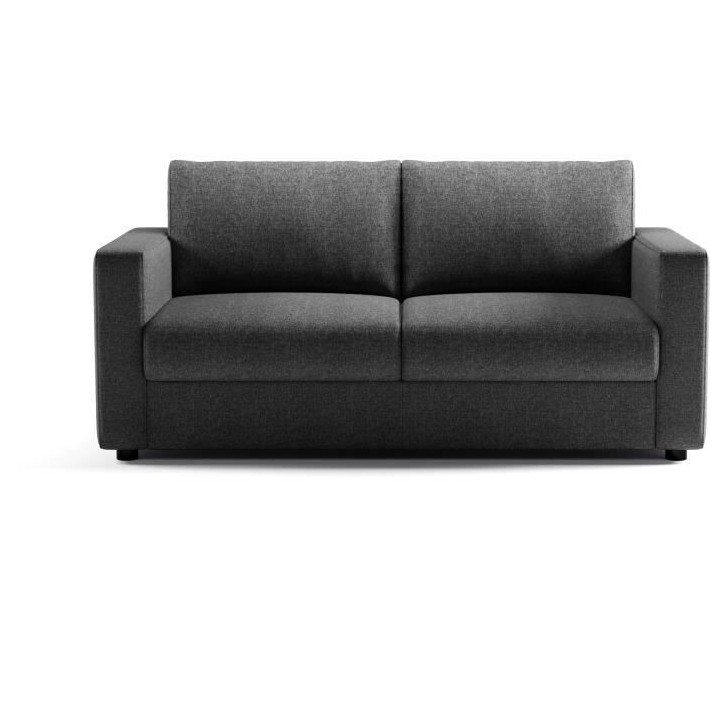 Canapé 3 places - Delta - Tissu Anthracite - Convertible semi-express