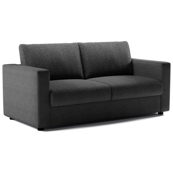 Canapé 3 places - Delta - Tissu Anthracite - Convertible semi-express