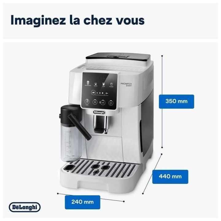 Machine expresso broyeur DELONGHI Magnifica Start ECAM220.61.W - Blanc