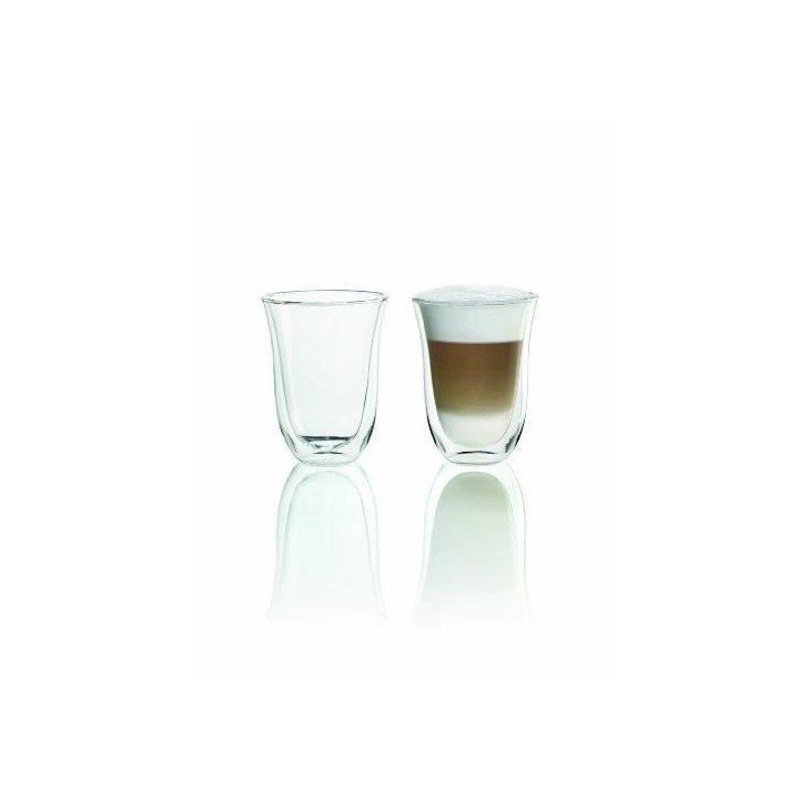 Lot de 2 tasses Latte Macchiato - DELONGHI - Contenance 22 cl - Double