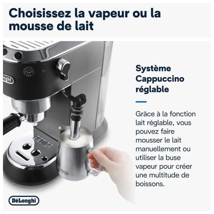 Machine expresso classique - DELONGHI EC685.BK Dedica Style - Noir - C