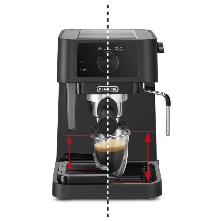 Machine a expresso - DELONGHI Stilosa EC235.BK - Noir - Buse vapeur -