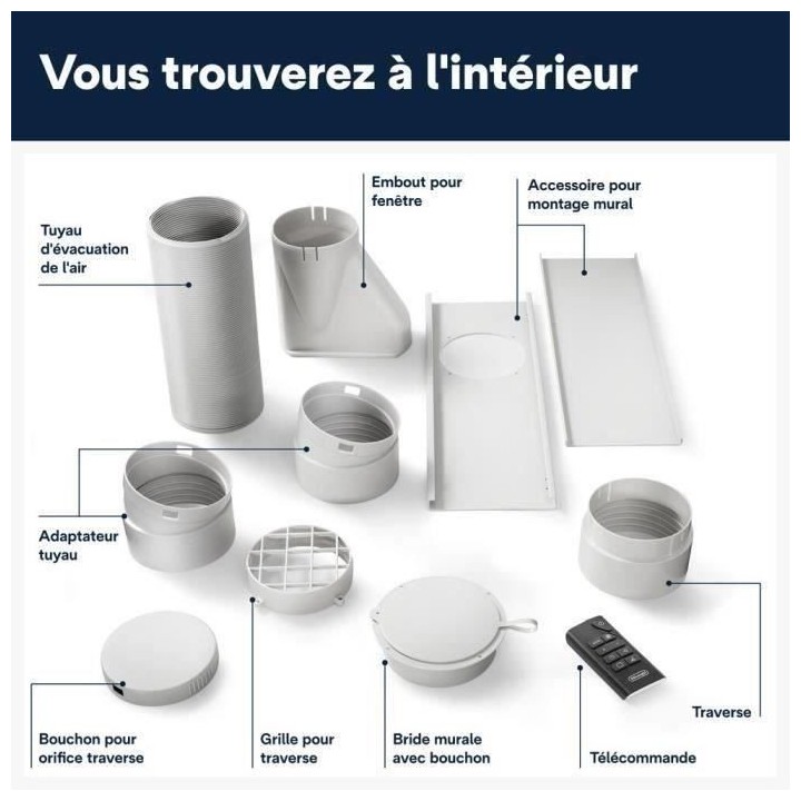 DELONGHI Climatiseur mobile - PAC EX100 SILENT - 2500W - 10000BTU/h -