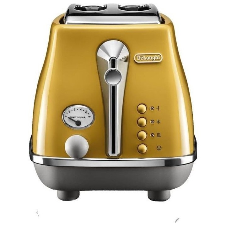 Grille-pain - DELONGHI - ICONA CAPITALS - 2 tranches - 900W - Chauffe