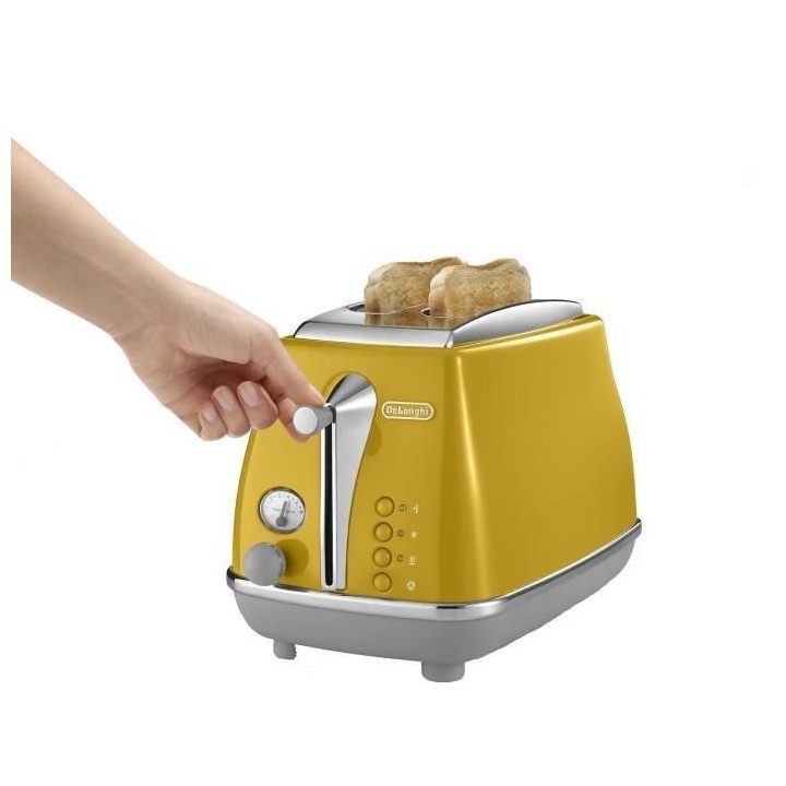 Grille-pain - DELONGHI - ICONA CAPITALS - 2 tranches - 900W - Chauffe