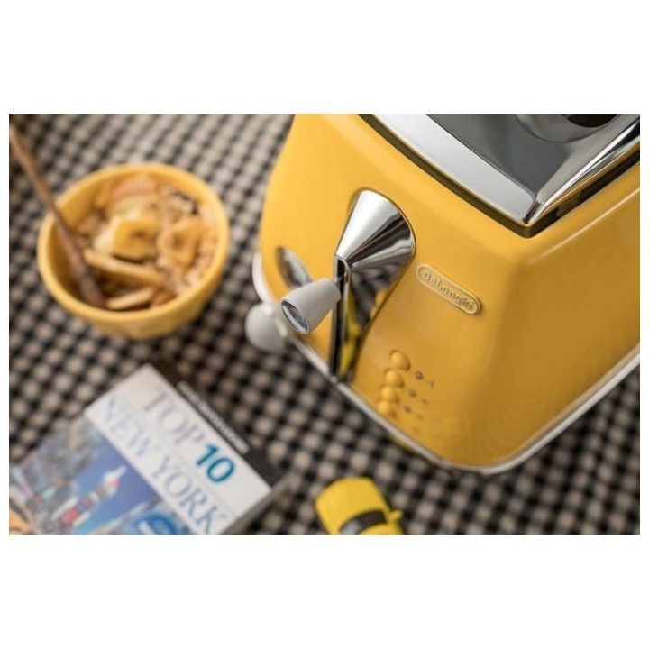 Grille-pain - DELONGHI - ICONA CAPITALS - 2 tranches - 900W - Chauffe