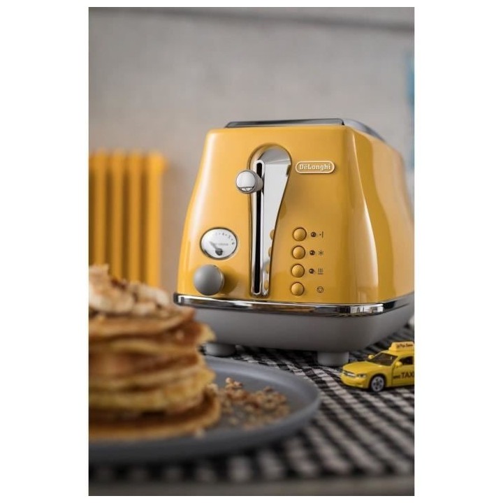 Grille-pain - DELONGHI - ICONA CAPITALS - 2 tranches - 900W - Chauffe